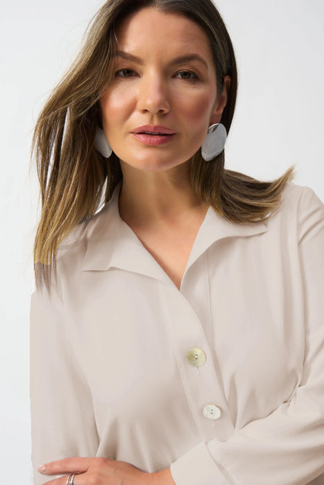 Joseph Ribkoff Collared Long Sleeve Gauze Top 251079