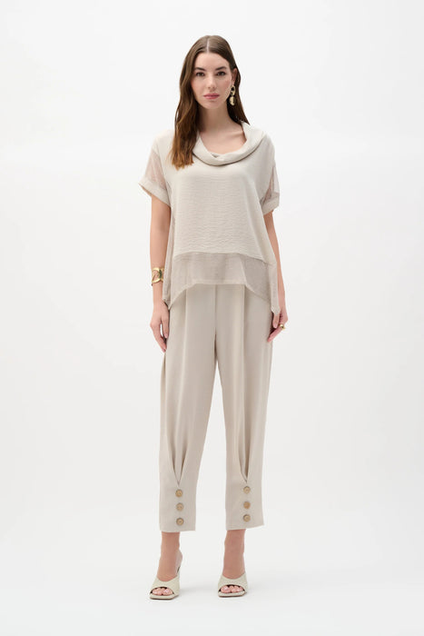 Joseph Ribkoff Moonstone Cowl Collar Boxy Top 262045
