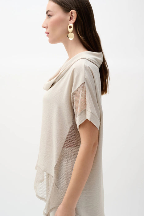 Joseph Ribkoff Moonstone Cowl Collar Boxy Top 262045