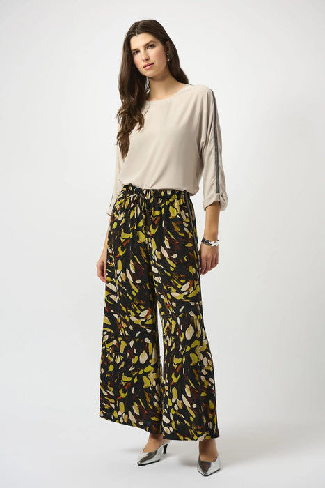 Joseph Ribkoff Embellished 3/4 Sleeves Lightweight Twill Top 253214