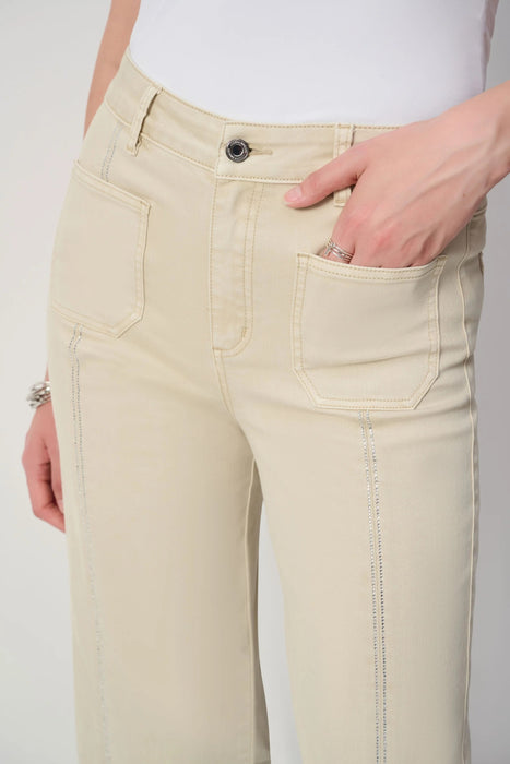 Joseph Ribkoff Embellished Split Front Culotte Jeans 251901S26