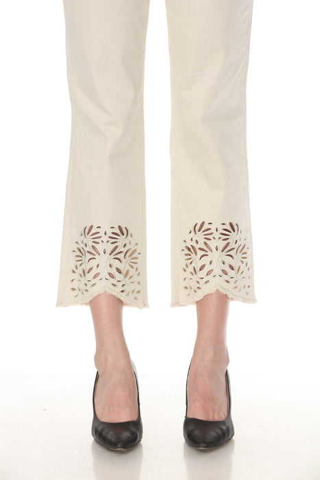 Joseph Ribkoff Moonstone Floral Embroidered Hem Jean Pants 262980