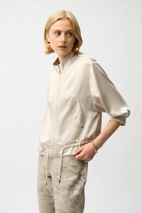Joseph Ribkoff Moonstone Funnel Neck Drawstring Boxy Jacket 261913