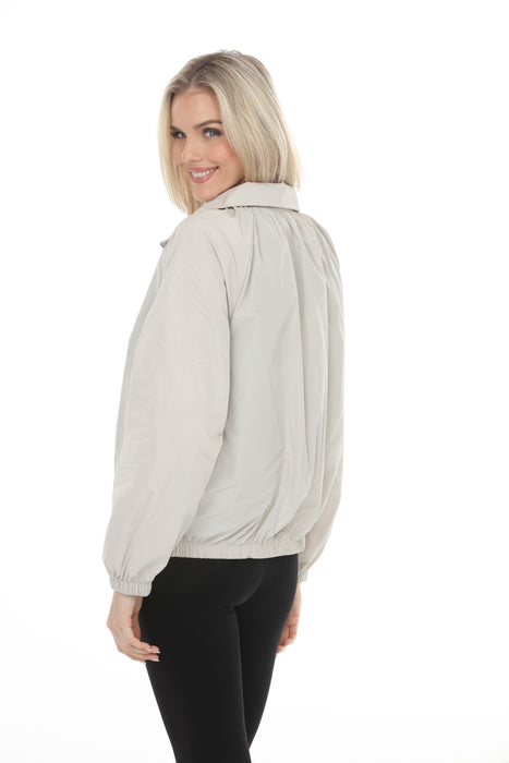 Joseph Ribkoff Moonstone High Neck Zip-Up Windbreaker 261613