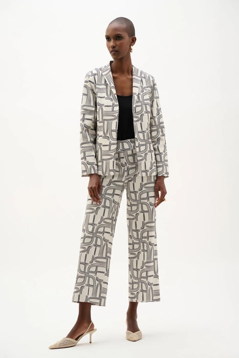 Joseph Ribkoff Moonstone/Midnight Blue Geometric Blazer Jacket 262047
