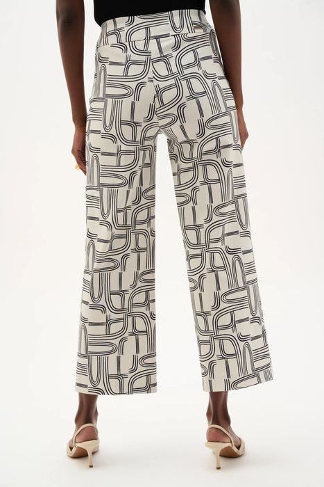 Joseph Ribkoff Moonstone Geometric Crop Wide Leg Pants 262048