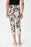 Joseph Ribkoff Moonstone/Multi Tropical Print Cuffed Capri Pants 232088 NEW