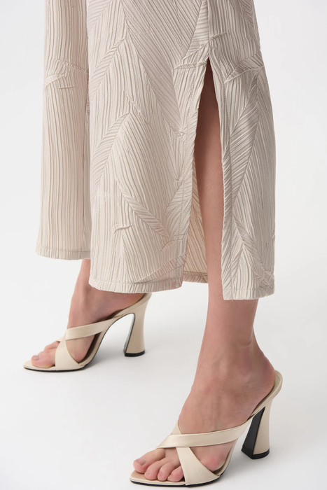 Joseph Ribkoff Pleated Satin Side Slit Culotte Pants 261161