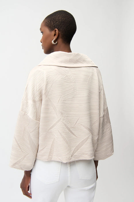 Joseph Ribkoff Moonstone Pleated Satin Boxy Jacket 261241