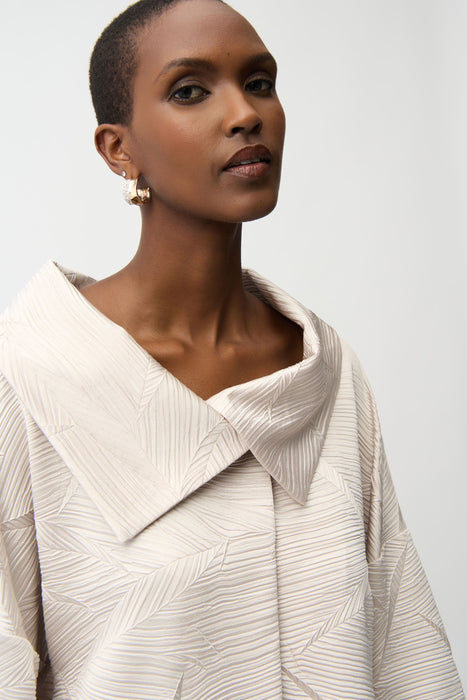 Joseph Ribkoff Moonstone Pleated Satin Boxy Jacket 261241