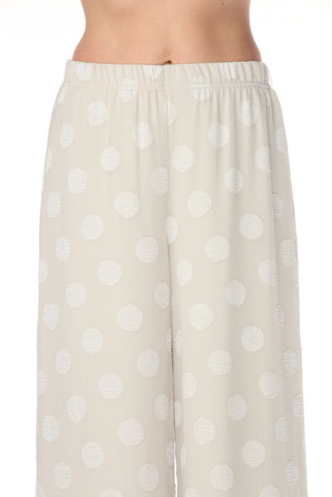 Joseph Ribkoff Moonstone Polka Dot Chiffon Wide-Leg Pants 262259