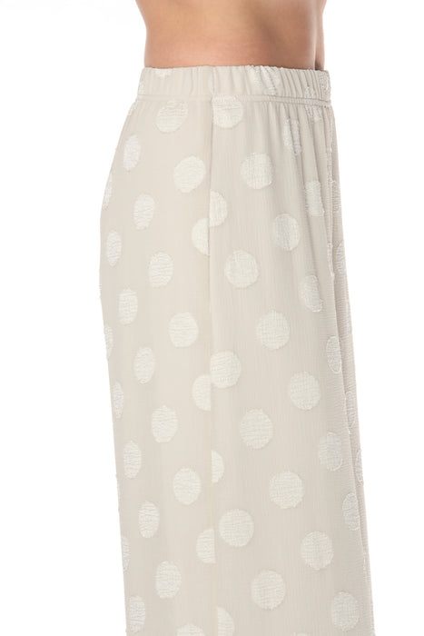 Joseph Ribkoff Moonstone Polka Dot Wide-Leg Trouser Pants 262259