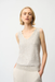 Joseph Ribkoff 261914 Moonstone Sequinned V-Neck Sleeveless Top