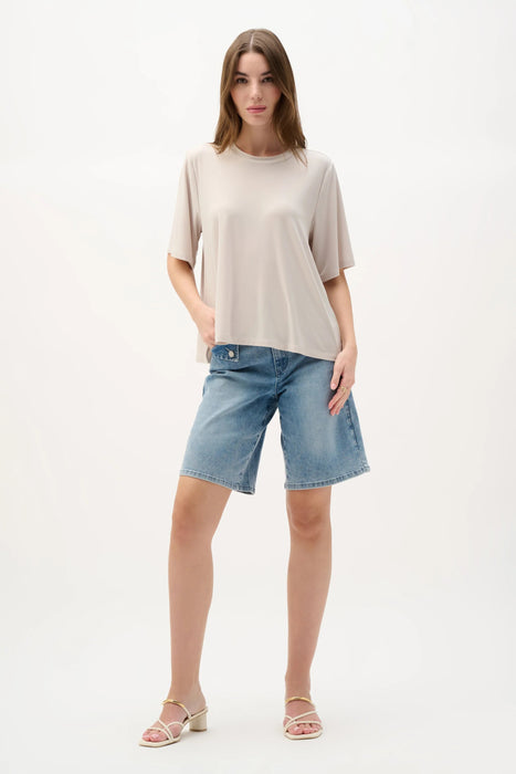 Joseph Ribkoff Moonstone Silky Knit Crew Neck Trapeze Top 262219