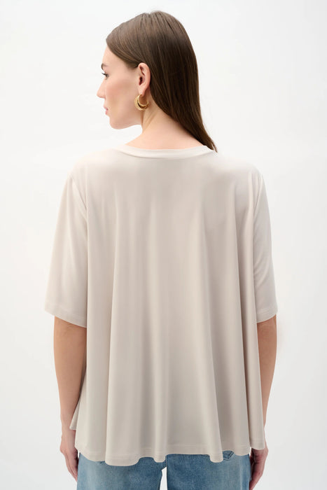 Joseph Ribkoff Moonstone Silky Knit Crew Neck Trapeze Top 262219