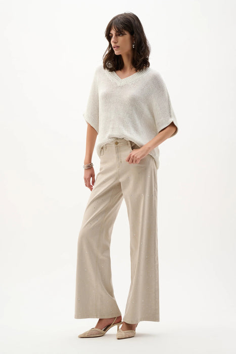 Joseph Ribkoff V-Neck Sweater Knit Relaxed Top 262925
