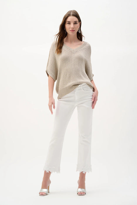 Joseph Ribkoff V-Neck Sweater Knit Relaxed Top 262925