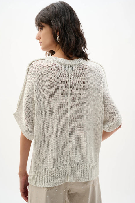 Joseph Ribkoff V-Neck Sweater Knit Relaxed Top 262925