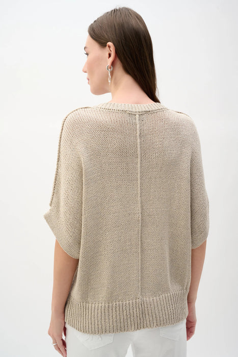 Joseph Ribkoff V-Neck Sweater Knit Relaxed Top 262925