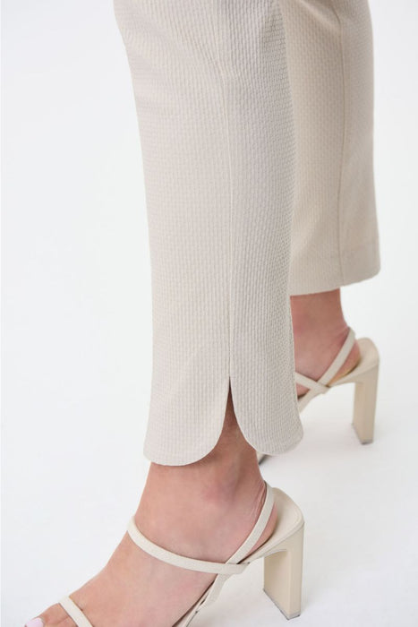 Joseph Ribkoff Textured Pull-On Ankle Slit Pants 231220 NEW