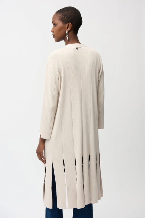 Joseph Ribkoff  Moonstone Beaded Fringe Long Cardigan 261924