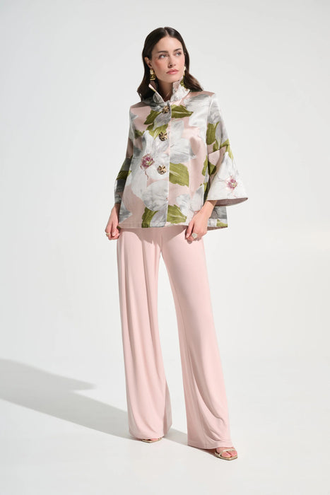 Joseph Ribkoff Multi Floral Jacquard Trapeze Jacket 262702