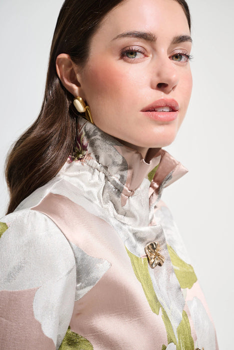 Joseph Ribkoff Multi Floral Jacquard Trapeze Jacket 262702
