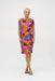 Joseph Ribkoff Style 252223 Multi Tropical Print Cap Sleeve T-Shirt Dress