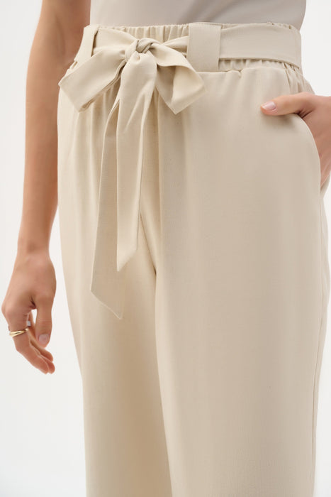 Joseph Ribkoff Natural Linen Woven Pull-On Wide Leg Pants 262040