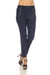 Joseph Ribkoff Style 231267 Navy/Black Animal Print Zip Detail Pull On Ankle Pants