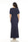 Joseph Ribkoff Navy Shimmery Wrap Front Flutter Sleeve Evening Dress 231749 NEW
