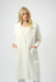Joseph Ribkoff 254954 Winter White Notched Collar Long Sleeves Faux Fur Coat