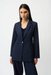Joseph Ribkoff 261196 Midnight Blue Notched Collar Straight Blazer Jacket
