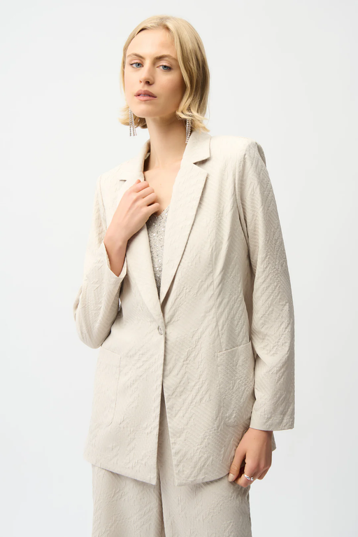 Joseph Ribkoff 261196 Moonstone Notched Collar Straight Blazer Jacket