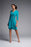 Joseph Ribkoff Style 231767 Ocean Blue Buckle Detail 3/4 Sleeve Surplice Dress