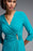 Joseph Ribkoff Ocean Blue Buckle Detail 3/4 Sleeve Surplice Dress 231767 NEW