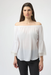 Joseph Ribkoff 252086 Off-White Off-Shoulder Georgette Flared Top