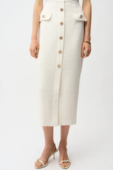 Joseph Ribkoff 261301 Off-White Midi Pencil Skirt