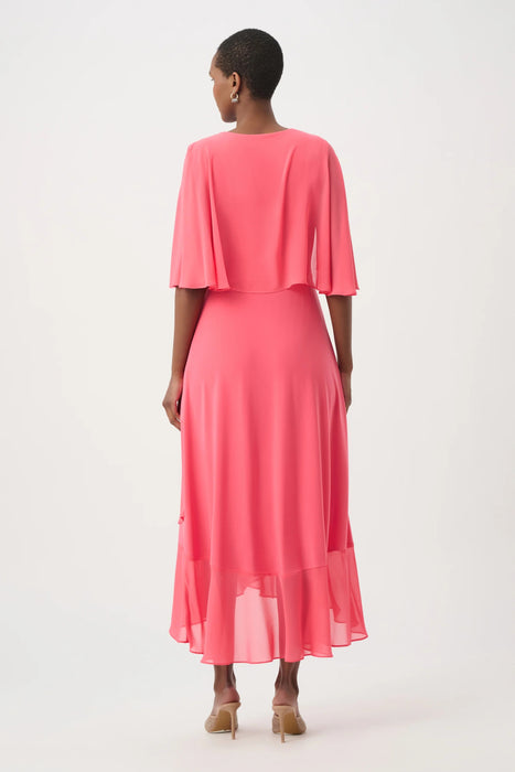 Joseph Ribkoff Cape Sleeves High Low Wrap Dress 261714