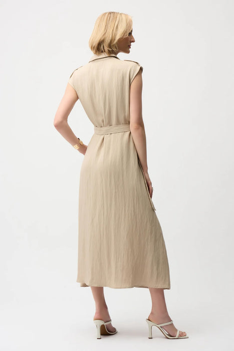 Joseph Ribkoff Parchment Belted Midi Shirt Dress 261935