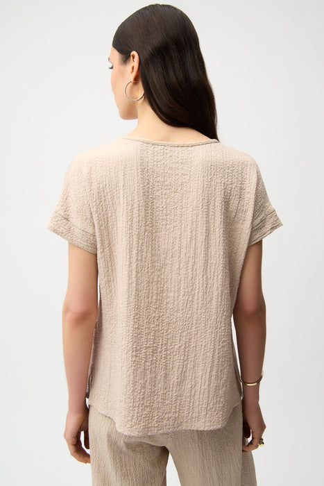 Joseph Ribkoff Mesh Insert Short Sleeve Top 261247