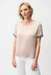 Joseph Ribkoff 261116 Parchment Rhinestoned Short Sleeve Top
