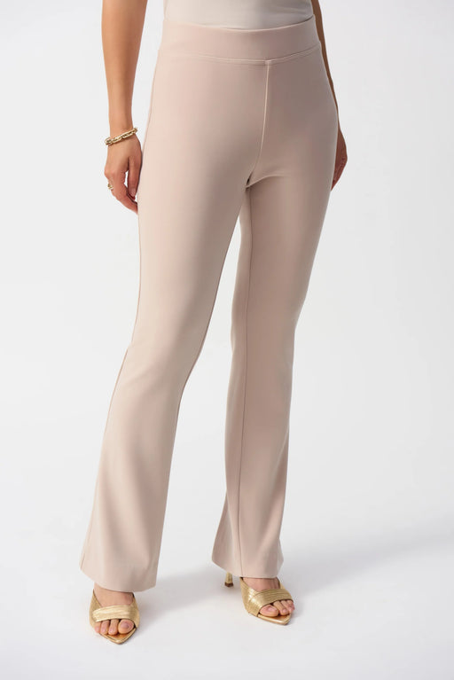 Joseph Ribkoff Style 251029 Parchment Split Hem Flared Pants