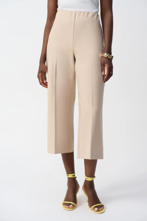 Joseph Ribkoff Style 251265 Parchment Woven Twill High Rise Culotte Pants