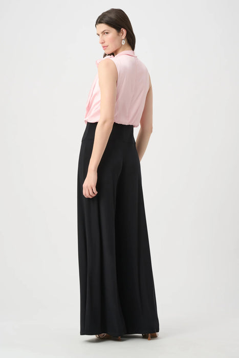 Joseph Ribkoff Mock Neck Tie Wide Leg Jumpsuit 261725