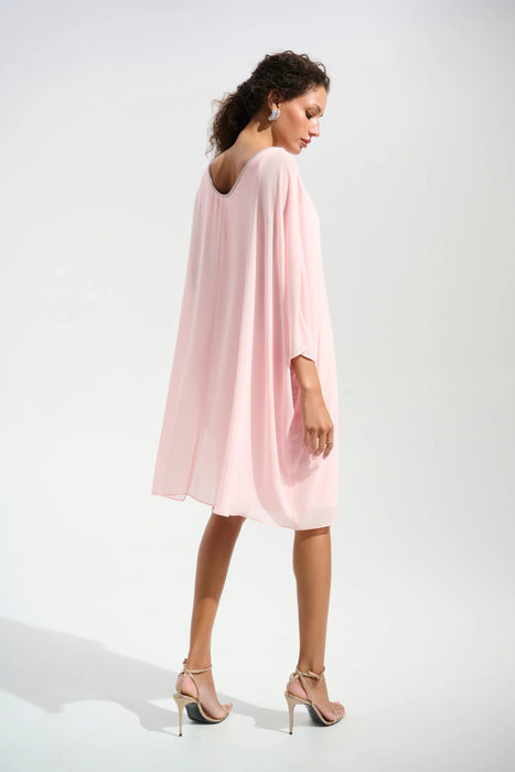Joseph Ribkoff Chiffon Poncho Overlay Sheath Dress 261707
