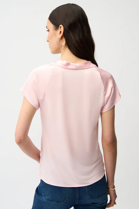 Joseph Ribkoff Cowl Neck Raglan Short Sleeve Top 261195