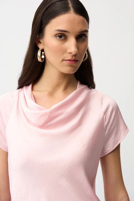 Joseph Ribkoff Cowl Neck Raglan Short Sleeve Top 261195