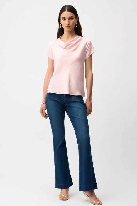 Joseph Ribkoff Cowl Neck Raglan Short Sleeve Top 261195