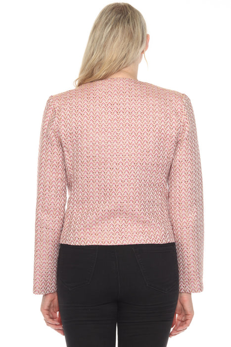 Joseph Ribkoff Pink/Multi Long Sleeve Bouclé Blazer Jacket 252147